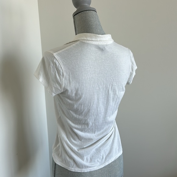 Talbots Cropped White Polo - Picture 3 of 5